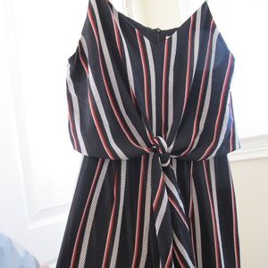 NWT - Monteau LA - Striped Navy Jumpsuit